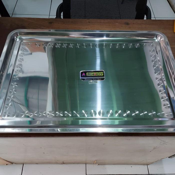 Nampan Nampan Segi Uk.40 X 60 X 1 Cm Stainless Tebal