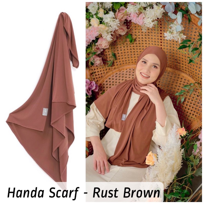 Handa Scarf Arascarf Handa Scarf Rust Brown Dwihanda