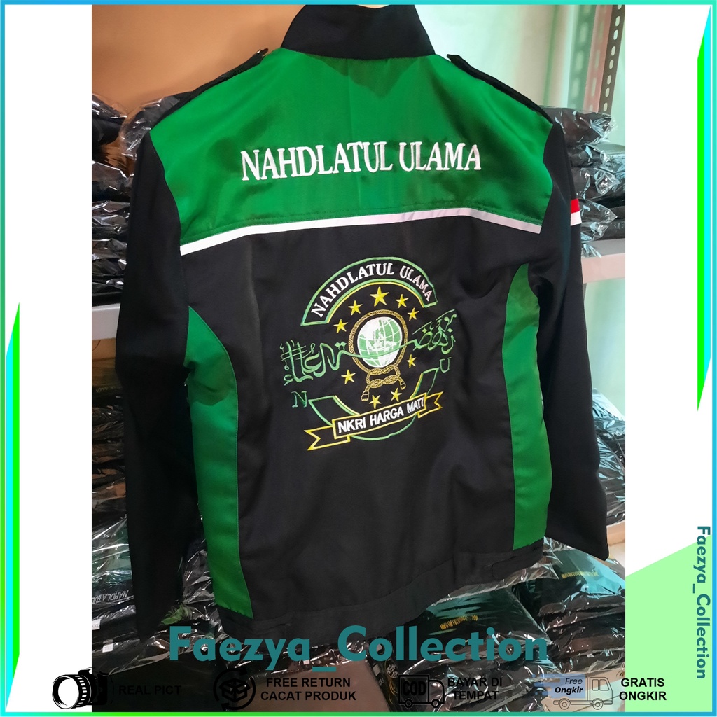 Jaket NU 2 warna Hijau Nahdlatul Ulama Nahdlatululama NahdlotulUlama Bahan Premium dan TERRMUURAHHH...