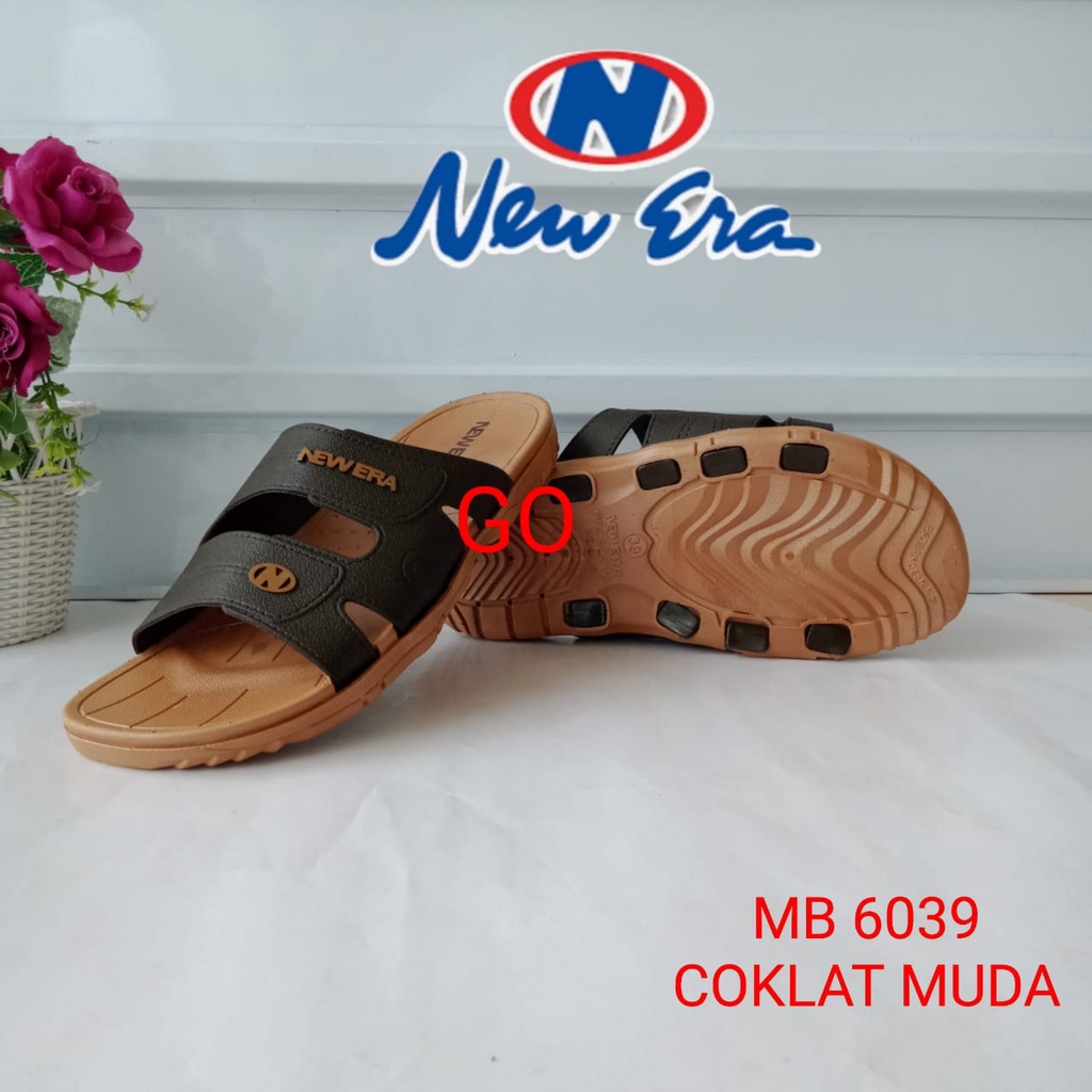 gof NEW ERA MB E 6039 Sandal Slop Karet Sandal Slop Pria Kekinian Sandal Pria Casual Sandal Slide
