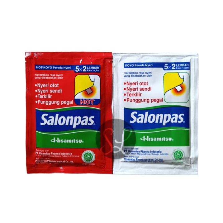 Salonpas Koyo Hijau 5Ex2 / Koyo Merah Hot 5Ex2m / Salonpas Koyo Hot dan Original Sachet