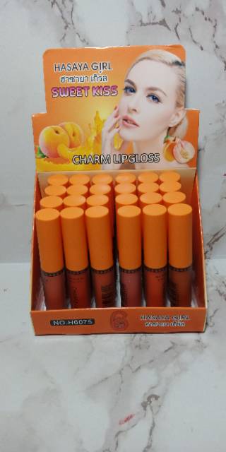 PROMO PER 6PCS LIP GLOSS LIP CREAM LIP MATTE HASAYA GIRL CHARM SWEET / PEACH