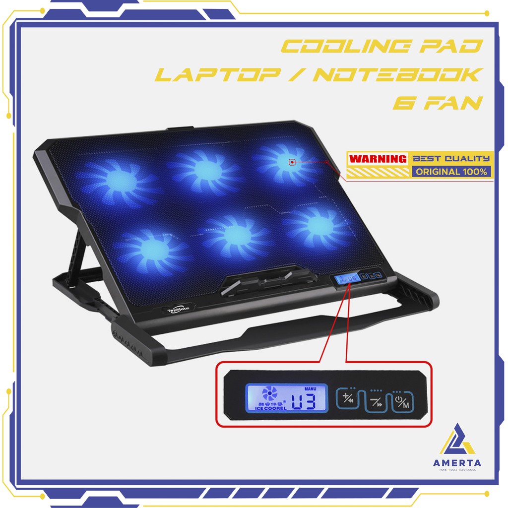 Cooling Pad Laptop / Pendingin Laptop 6 Fan