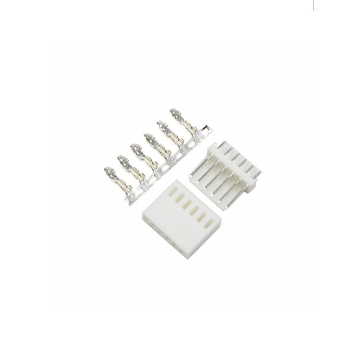 Straight foot KF2510 6P 2.54mm Pin Header white Housing Connector 6p