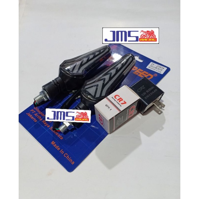 lampu sen riting led merah biru putih plus sen running d289 crf klx wr155 vixion vario cb r15 ninja gsx