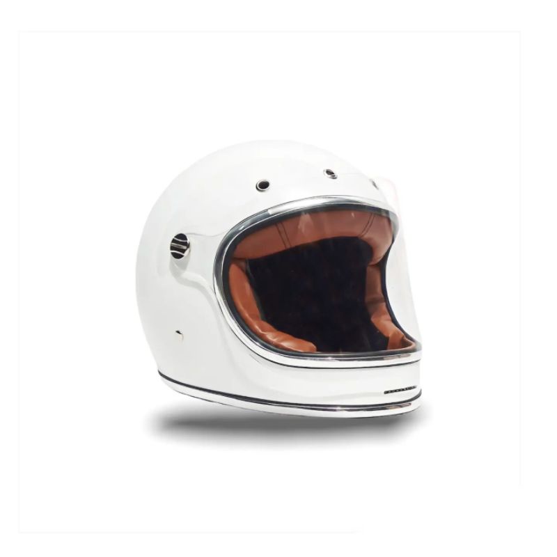 ISNOT HELMET MOON Series Helm With Flat Visor Klasik Retro Fullface Custom Bell Bullit