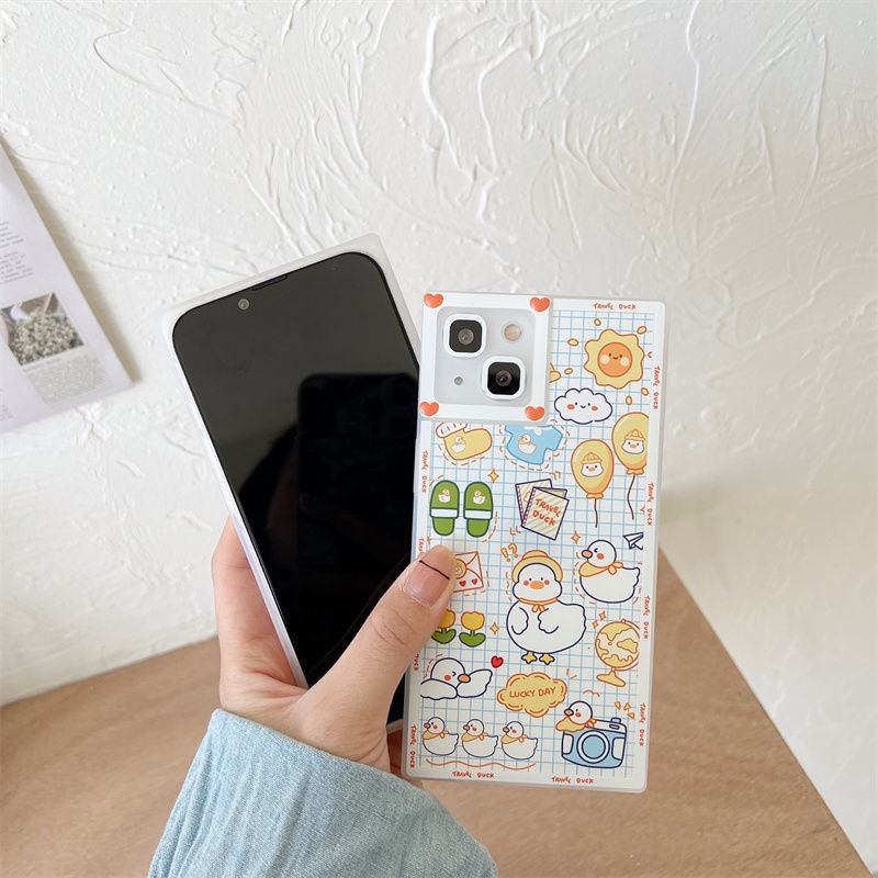 Case Motif Print Bebek Kecil Untuk IPhone 12 13 11 Pro Max X Xs Max Xr 7 8 Plus