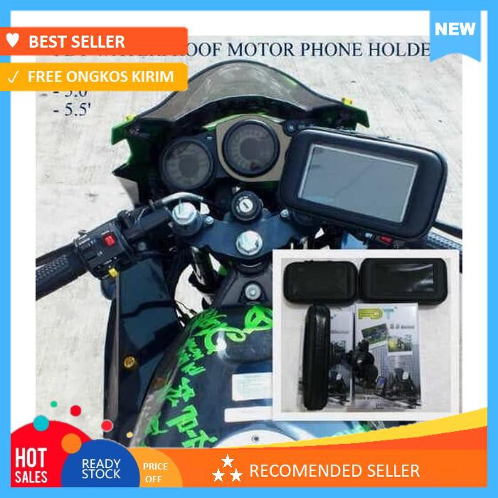 WATERPROOF MOTOR PHONE HOLDER GANTUNGAN STAND HP
