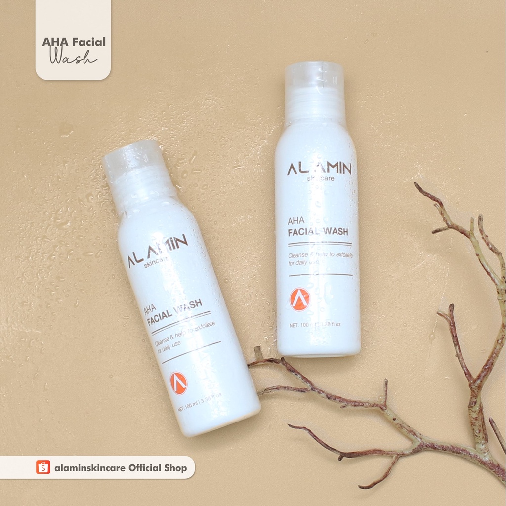 Alamin AHA Facial Wash  | Sabun Cuci Muka Kulit Normal/Flek Hitam/Pencerah |