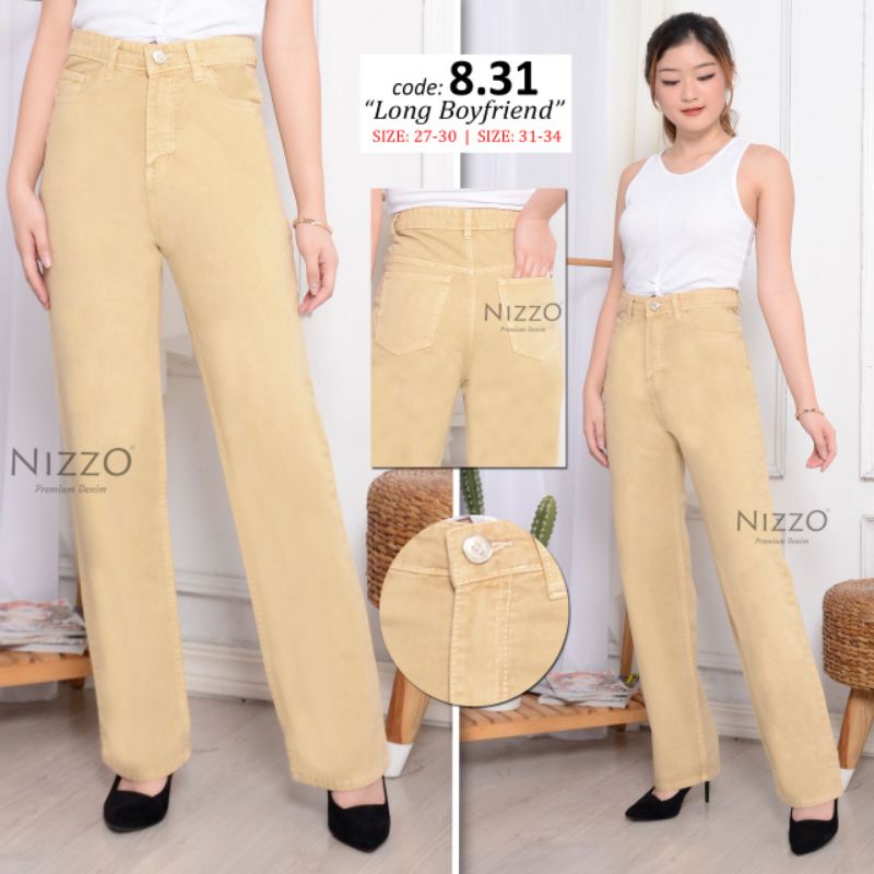 OVERLONG BOYFRIEND KULOT WARNA CREAM KHAKI