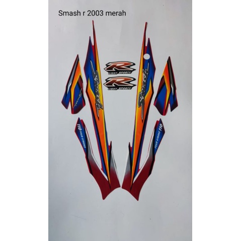 STRIPING SMASH R 2003 MERAH