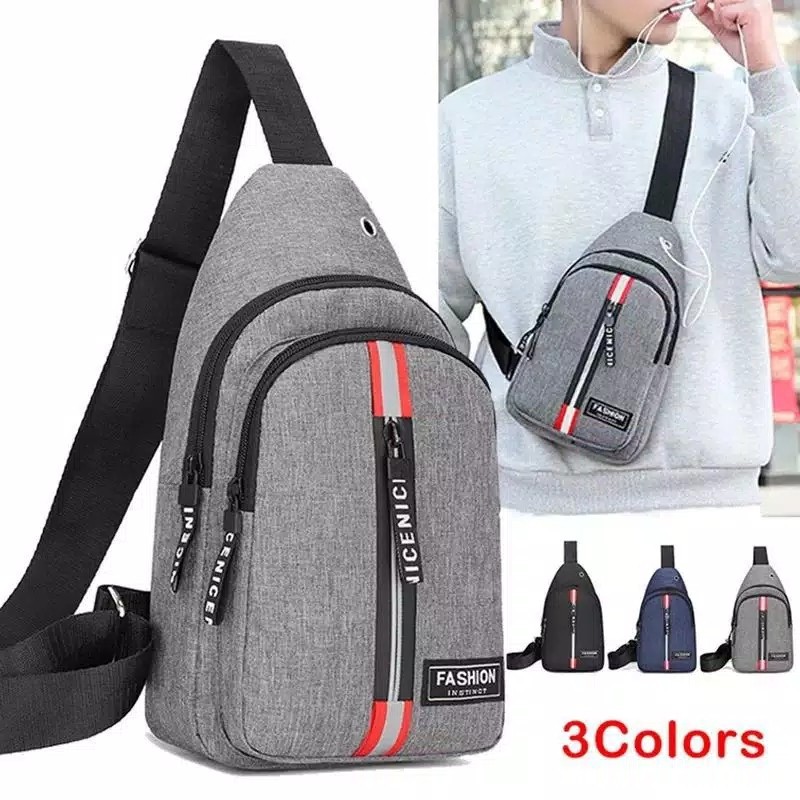 tas selempang fashion abu hitam navy ready stok real foto