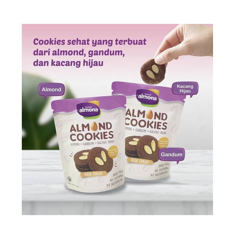 Almona Almond Cookies dari Barefood Cemilan Snack Sehat