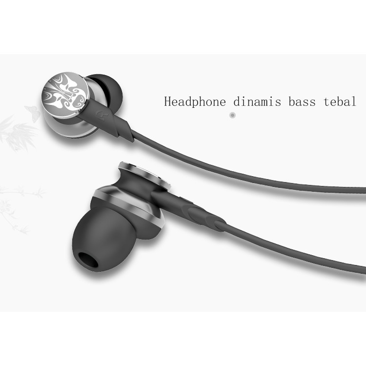 UiiSii 805 Double Dynamic 3.5Mm Wired Earphone Stereo Bass Sound