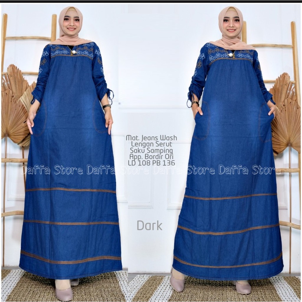 TAMARA MAXI JEANS BORDIR PARAMITHA MAXY DRESS GBM