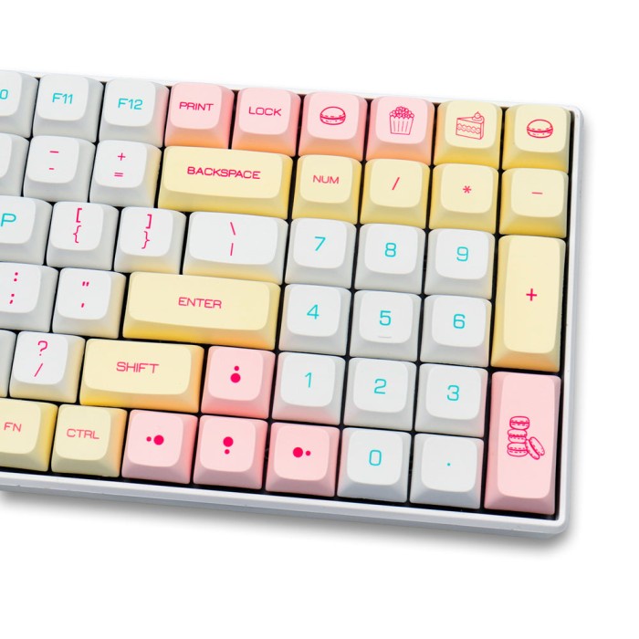 KEYCAPS PBT MACAROON XDA PROFILE SUBLIM MECHANICAL KEYBOARD MACARON