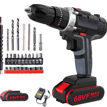 [64] Bor Tanpa Kabel / Bor Listrik 68V88V-Bor Listrik Set-Bor Tangan Listrik-bor baterai-bor listrik