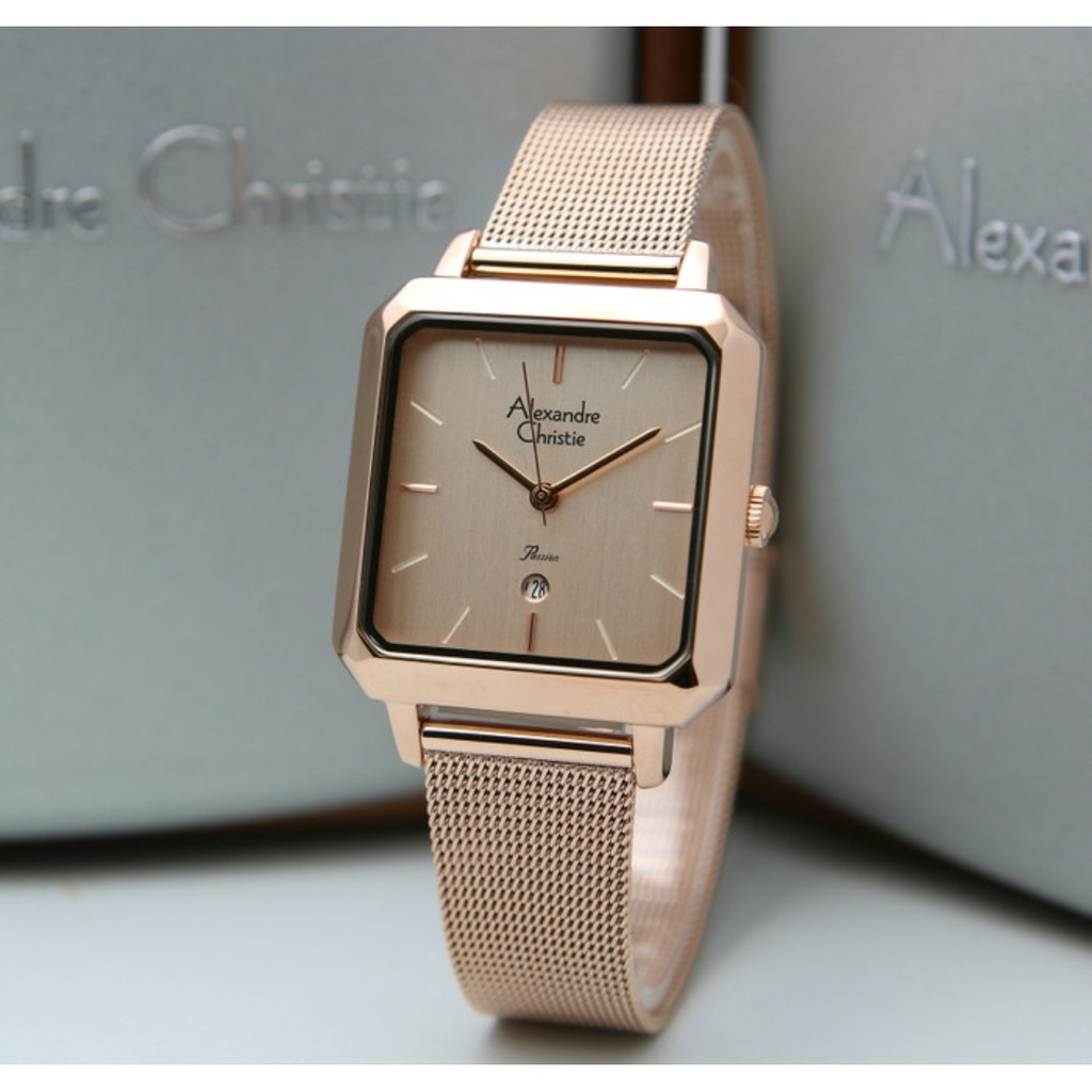 Alexandre Christie AC2911 Original Jam Tangan Wanita Full Rose Gold