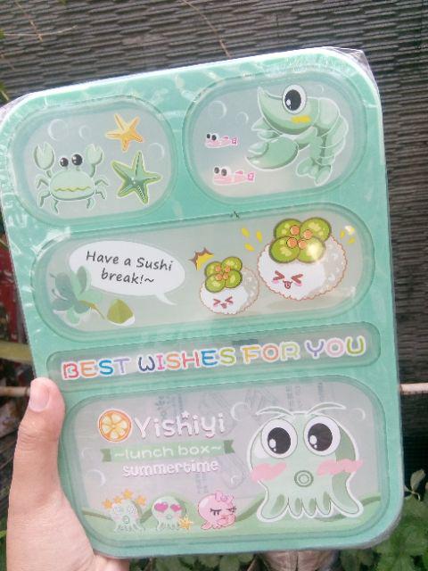 Lunch Box Yooyee 590 Sekat 5  Bpa Free