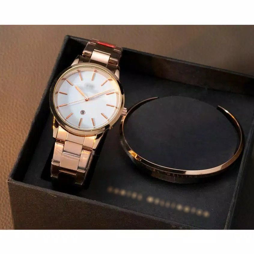 Jual JAM TANGAN WANITA DW ICONIC PREMIUM TANGGAL AKTIF LINK ICON RANTAI