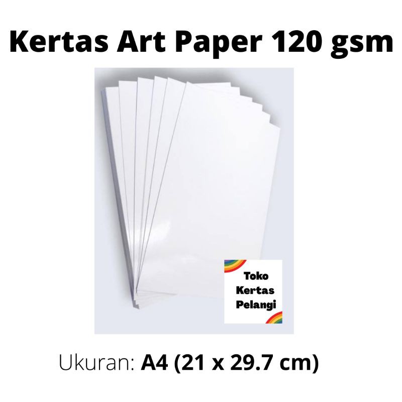 

Kertas Art Paper 120 gsm isi 200 pcs Uk A4/F4