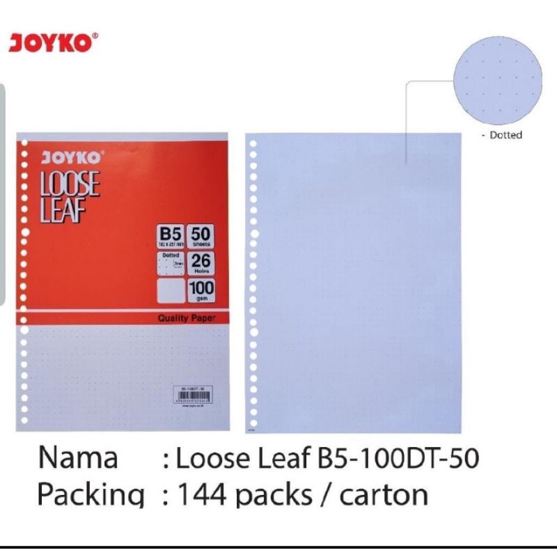 

ISI FILE TITIK (DOT) B5 50 SHEET