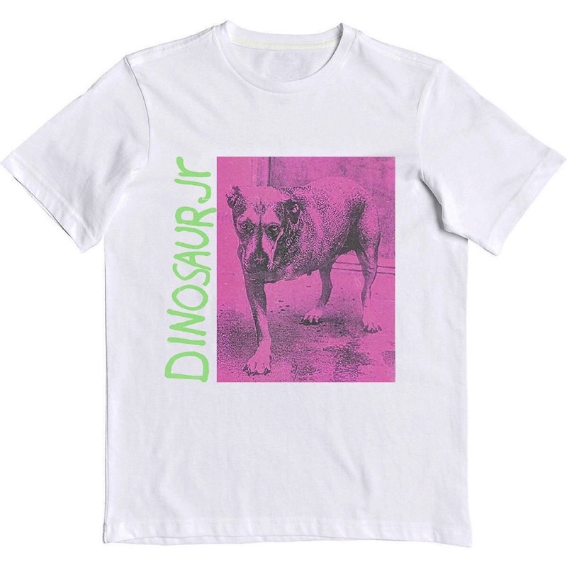 KAOS BAND DINOSAUR JR - WHITE DOG | T-SHIRT BAND DINOSAUR JR | BAJU BAND DINOSAUR JR PUTIH PRIA MUSI