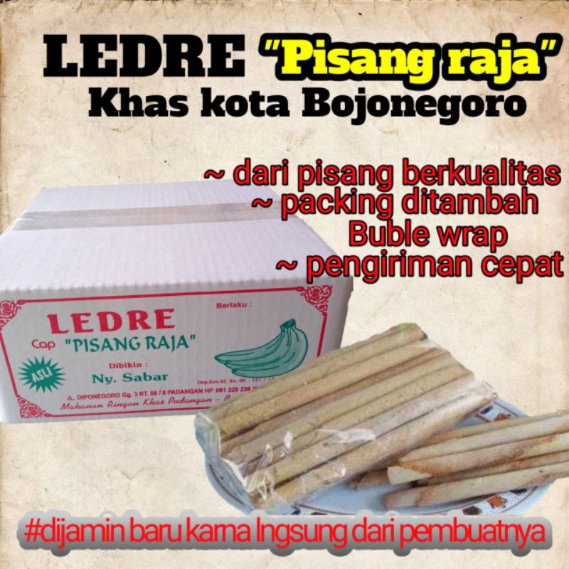 

JAJANAN LEDRE CAP "pisang raja" BU SABAR JAJANAN KHAS BOJONEGORO (ISI 60) #tanggung