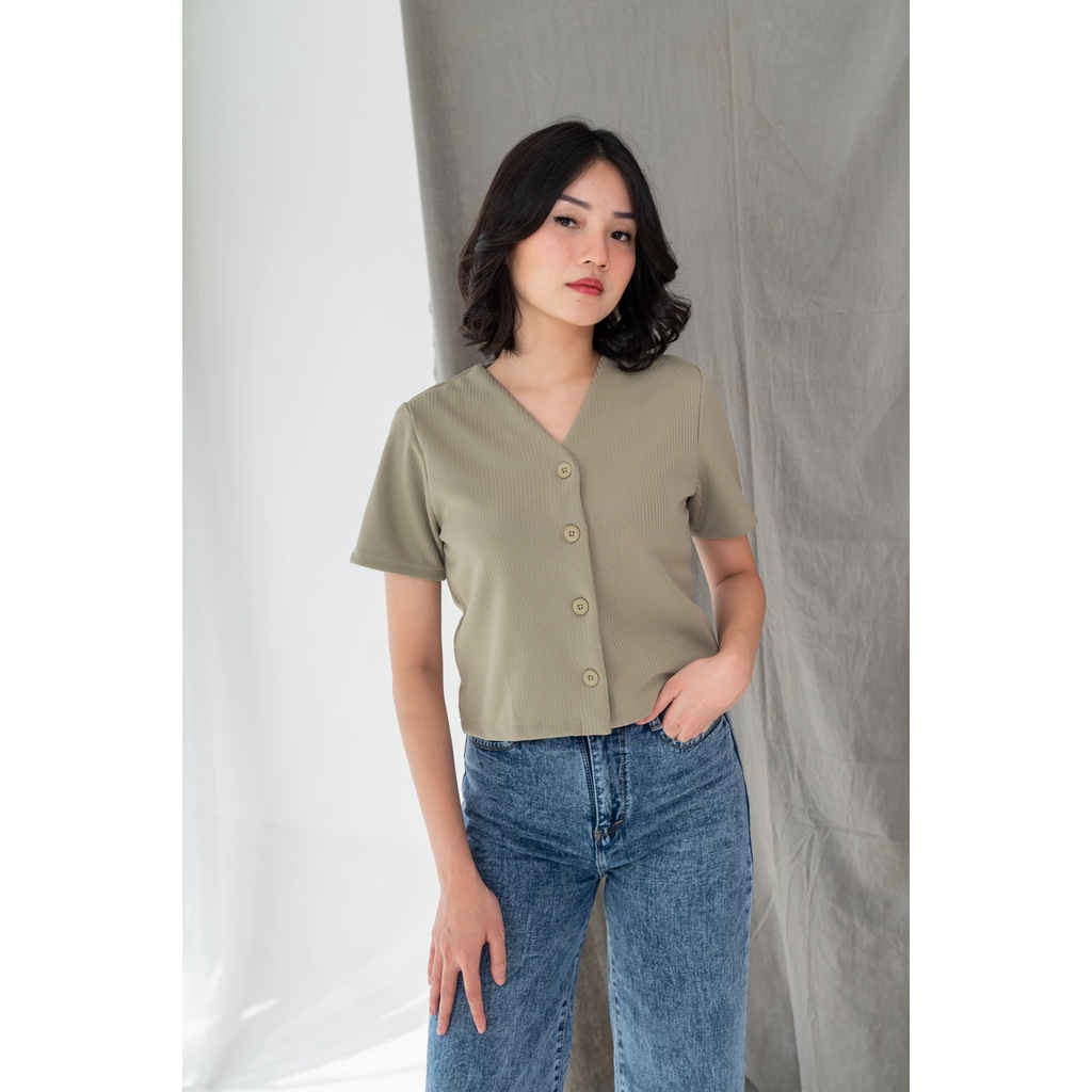 (COD) OH Fashion Atasan Wanita  Kiyo Blouseknit  #2898
