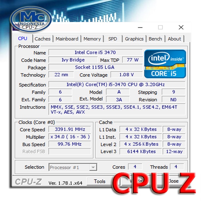 Intel Core i5 3470  LGA 1155