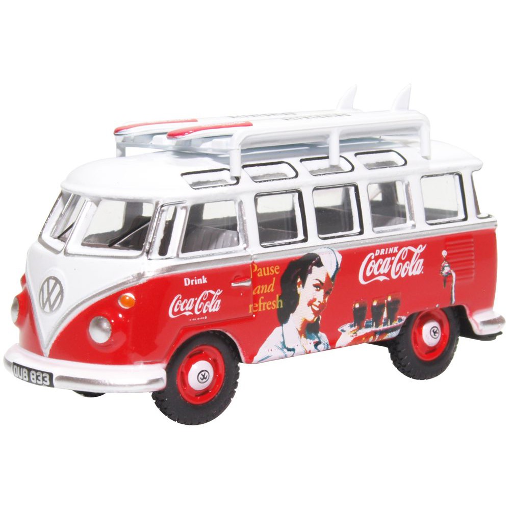 Oxford 1/76 VW T1 Bus and Surfboards Coca Cola
