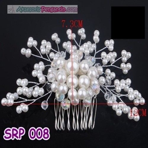 [SIAP KIRIM] WEDDING HAIRPIECE AKSESORIS SANGGUL PENGANTIN WANITA SRP008