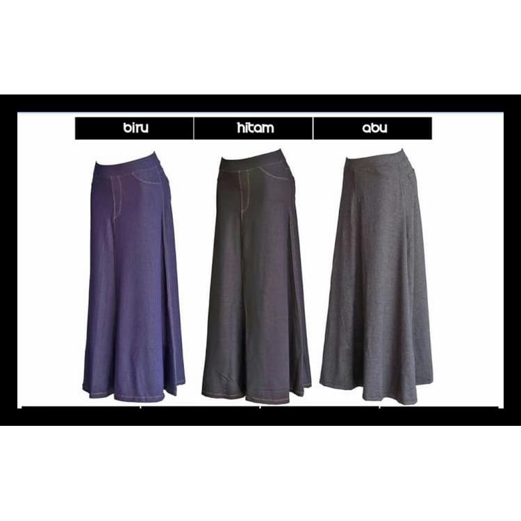 BIG SALE ROK PANJANG SOFT DENIM - BEIGE NEW