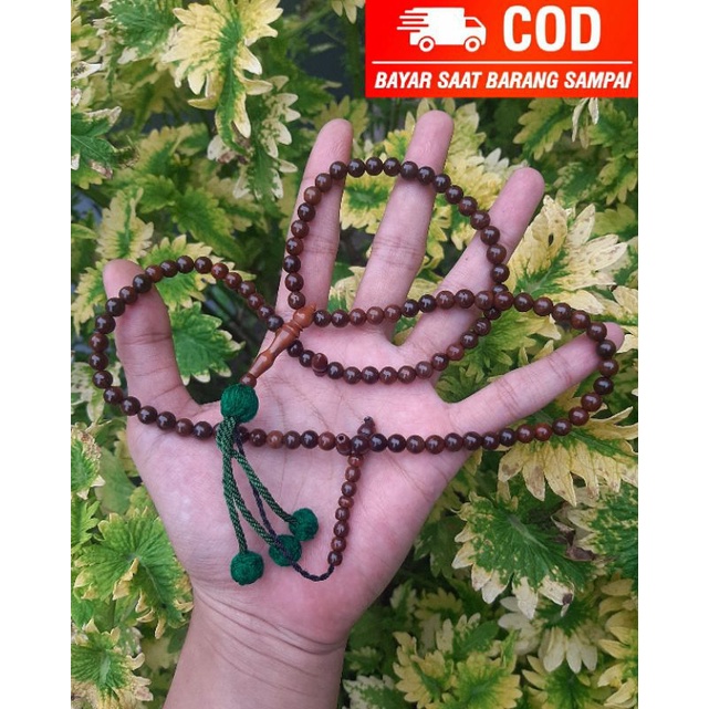 Tasbih 99 kaokah UK6 bulat rumbai ijo