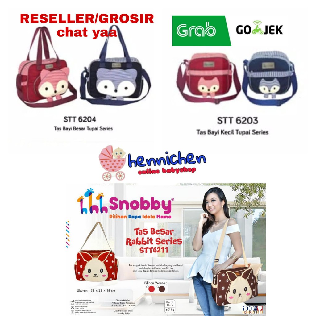 TAS BESAR - KECIL SERIES RABBIT - SNOBBY TAS PERLENGKAPAN BAYI STT6210 STT6211 STT6203 STT6204