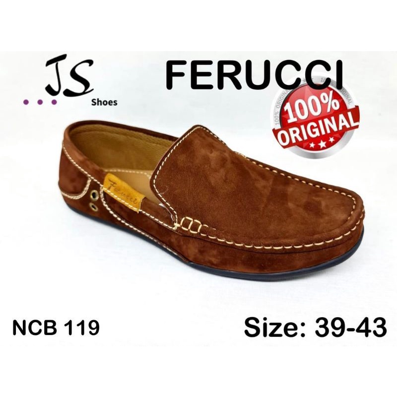FERUCCI NCB 119 - SEPATU CASUAL BAHAN NOBUCK PRIA DEWASA MERK FERUCCI