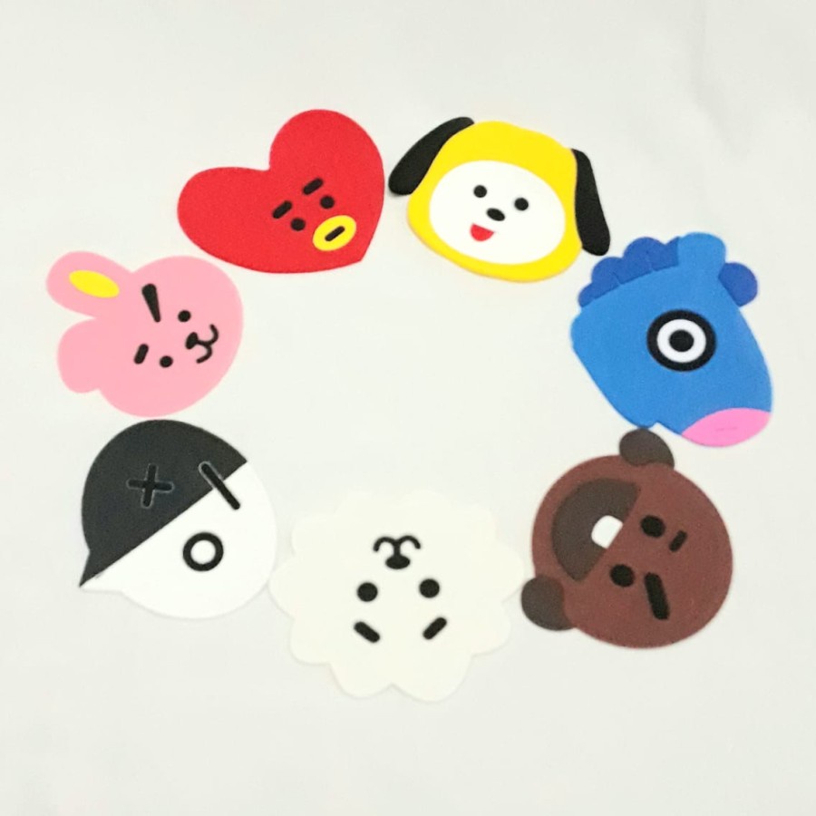 Tatakan Gelas Karakter Alas Cangkir Mangkok Silikon Motif Kartun Anak