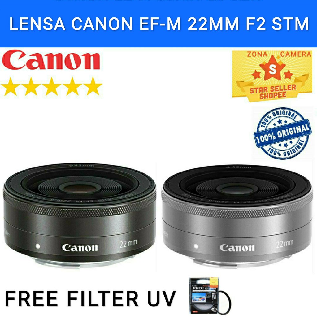 LENSA CANON EF-M 22MM STM / LENSA CANON 22MM STM / LENSA CANON 22MM / CANON 22MM STM / CANON 22MM