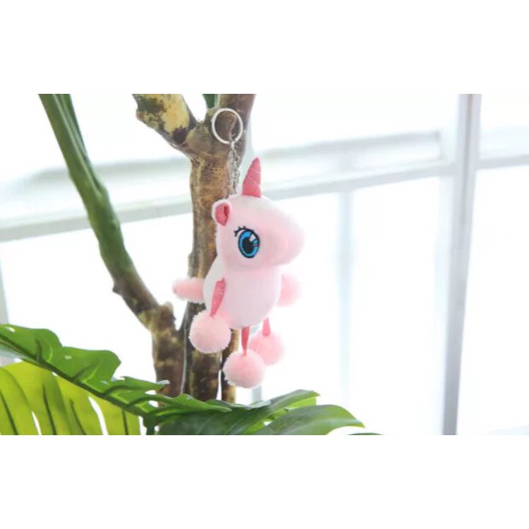 BONEKA GANTUNGAN KUDA UNICORN FLUFFY KEYCHAIN