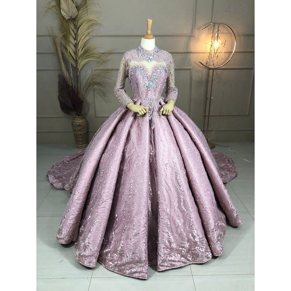 GAUN BARBIE MEWAH BEREKOR | BAJU PENGANTIN PRINCESS | KEBAYA PENGANTIN MODERN | BAJU PENGANTIN MEWAH