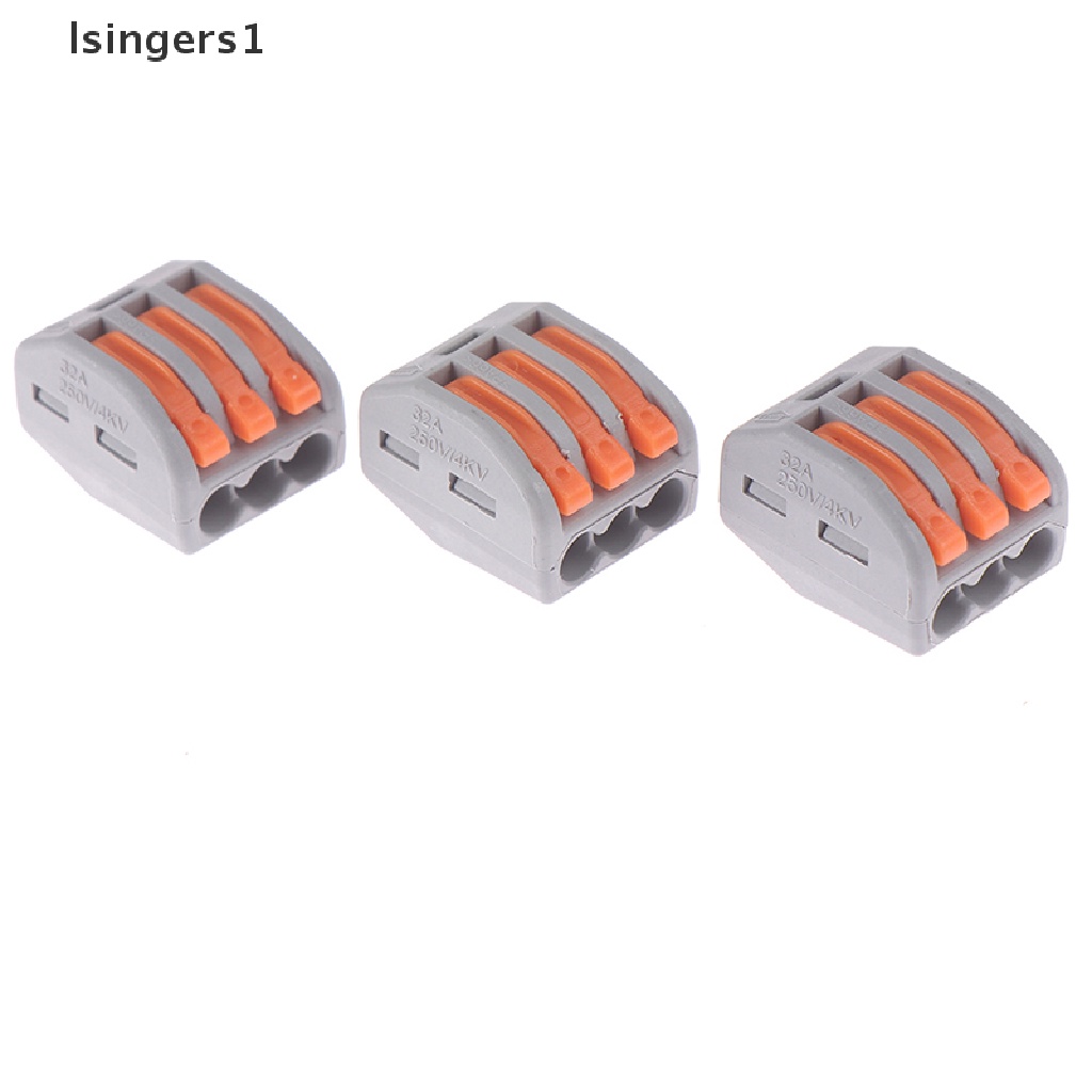 (lsingers1) Blok Terminal Sambungan Kabel Listrik 2 / 3 / 4 / 5 / 8 Way Reusable