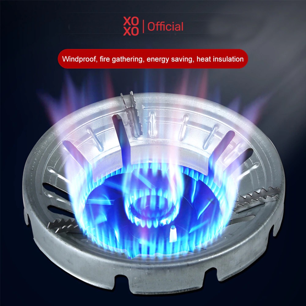 SKIKI91 - Alas Cover Tatakan Kompor Gas Dudukan Kompor Anti Angin Hemat Gas Portable Universal