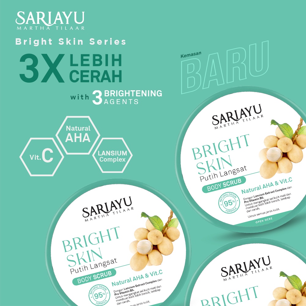 ★ BB ★ Sariayu Bright Skin Putih Langsat Body Scrub 175gr - Sari Ayu