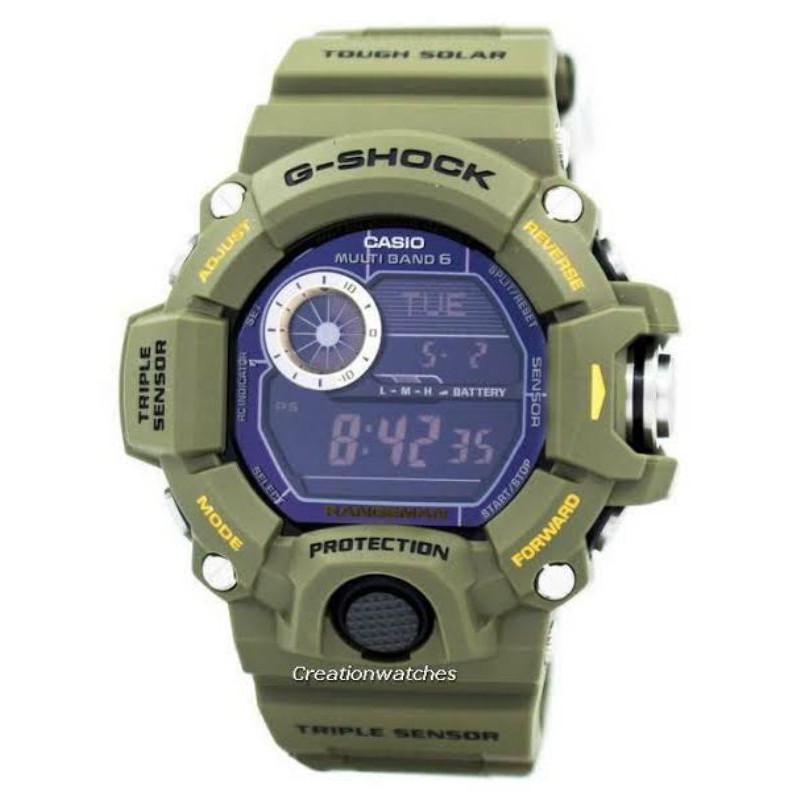 Jam Tangan Pria Merk G Shock Type Gw 9400 Green Original Bm Baterai Free Box Set