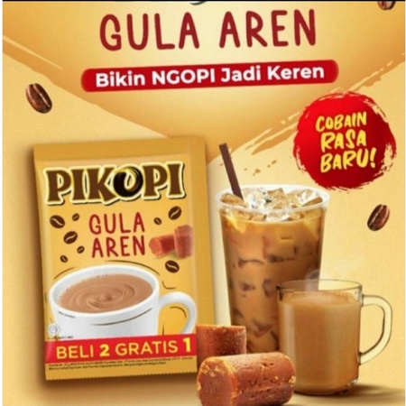 

[PGB] (1 RENCENG isi 15 SACHET) Pikopi Gula Aren 22gr - Kopi Instant Sachet Gula Aren PIKOPI