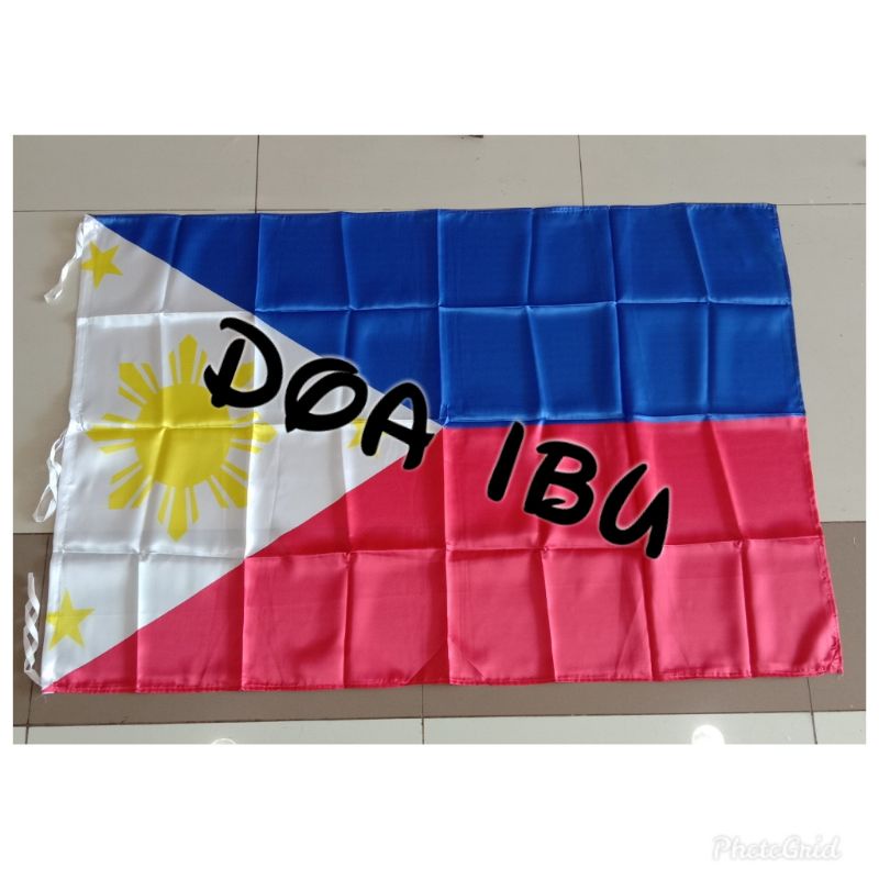 

best seller bendera filiphina bahan satin 90cm x 135cm
