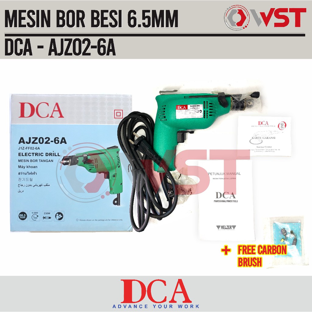 MESIN BOR BESI MINI 6 MM 230 WATT / DCA DRILL AJZ02-6A DUA ARAH
