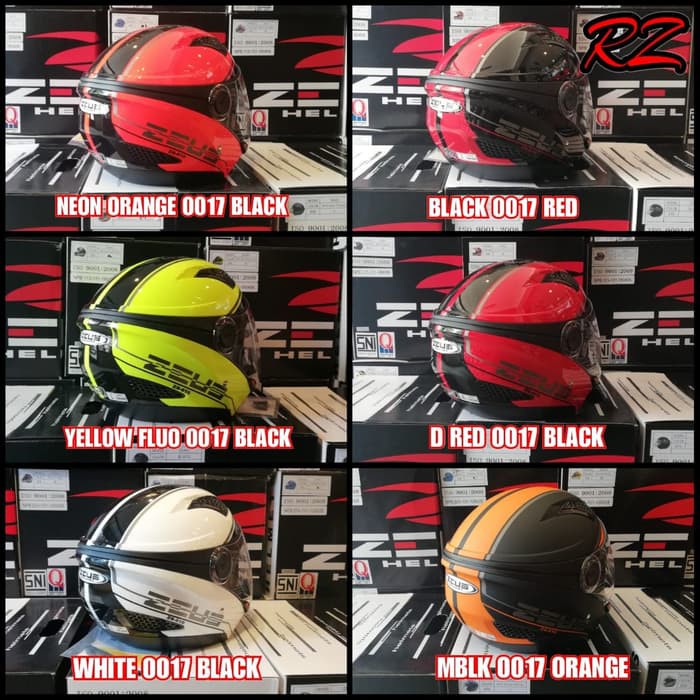 helm zeus zs610 grafik 0017 half face