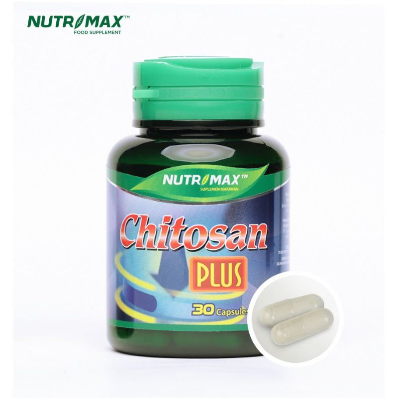 NUTRIMAX CHITOSAN PLUS ISI 30 || NUTRIMAX CHITOSAN PLUS VITAMIN OBAT DIET PELANGSING PENURUN BERAT BADAN KOLESTEROL LEMAK 30 KAPSUL