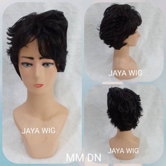 WIG RAMBUT PALSU WANITA PENDEK /WIG PENDEK /WIG COWOK /WIG PRIA